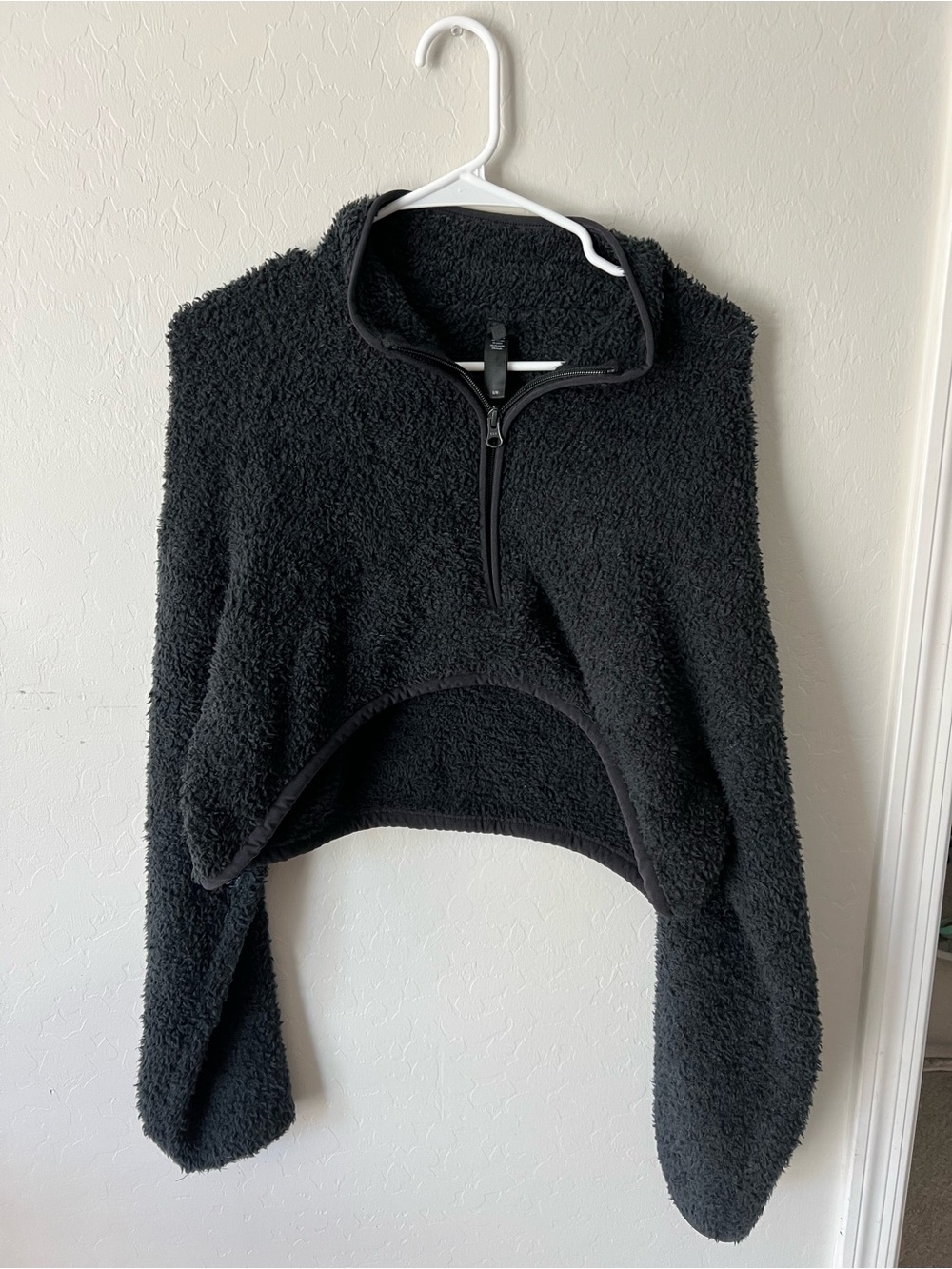 SKIMS Black Teddy Half-Zip Jacket - Women